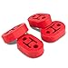 2 Hole Exhaust Hangers Upgrade EPDM Bushing Muffler Insulator Shock Absorbent Mount Bracket High-Density Muffler 12mm Hole (73mm x 47mm x 21mm) Universal Fit - Pack of 4 (Red)