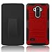 LG G Stylo Case, EC™ Hybrid Holster Case, Dual Layers Armor Case with Kickstand and Locking Belt Swivel Clip for LG G Stylo/LG G4 Stylus/LG LS770 (Red/Black)