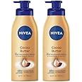 NIVEA Cocoa Butter Body Lotion with Deep Nourishing Serum, 16.9 Fl Oz Pump Bottle (Pack of 2)