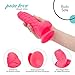 pure love Fantasy Silicone Dildo with Suction Cup, Ribbed & Studded, 7 Inch, Pink