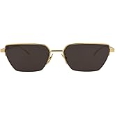 Bottega Veneta Square-Frame Metal Sunglasses