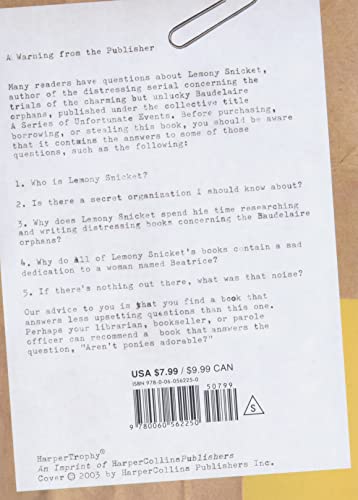 Lemony Snicket: The Unauthorized Autobiography (A Series of Unfortunate Events)