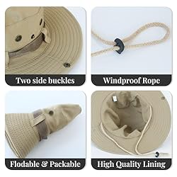 NPQQUAN Sun Bucket Hats for Men Women Wide Brim UV