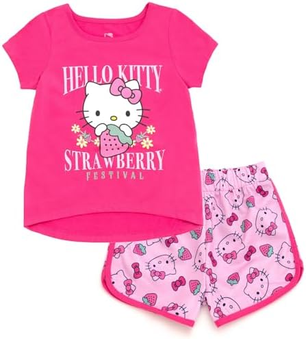 Amazon.com: Hello Kitty Toddler Girls Crossover T-Shirt and Flare
