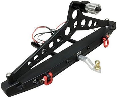 TMS RC Rear Alloy Bumper Tow Hitch Tire Mount w/LED Shackles for TRAXXAS TRX-4 AXIAL SCX10 II