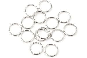 HDSupplies 200 Pieces - 12mm Jump Rings Silver Tone - 16 Gauge (1.2mm Thickness)