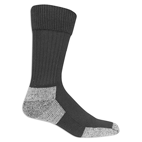 Dr. Scholl's Men's Diabetic and Circulatory Work 2 Pack Crew Sock, Black, Sock Size: 10-13/Shoe Size:7-12