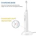 Sterline Sonic Electric Rechargeable Toothbrush and Holder w/ 3 Brushing Modes and 3 Free Electric Toothbrush Replacement Heads Included, Superior Bristle Cleaning Technology