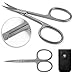 3 Swords Germany - brand quality STAINLESS STEEL INOX CURVED CUTICLE SCISSORS with case, manicure pedicure grooming - professional finger & toe nail care by 3 Swords, Made in Solingen Germany (00112) primary