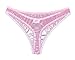 Haian PVC G-String Lace Panties Ladies Briefs Color Transparent Pnik (X-Large)