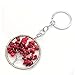 Joya Gift Charm Tree of Life Multicolored Natural Crystal Stone Handmade Circle Keychain Pendant Necklace