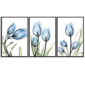 signwin Framed Canvas Wall Art X-Ray Flowers Canvas...