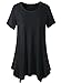Purjoy Womens Short Sleeves Casual Tunic Tops Loose Fit Comfy T Shirt