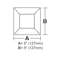 5" x 5" Beveled Glass Square - 10 Pieces