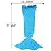 JR.WHITE Mermaid Tail Blanket for Kids and Adults, Hand Crochet Snuggle Mermaid, All Seasons Seatail Sleeping Bag Blanket(Ocean Blue)