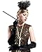 BABEYOND 1920s Flapper Accessories Gatsby Costume Accessories Set 20s Flapper Headband Pearl Necklace Gloves Plastic Holder