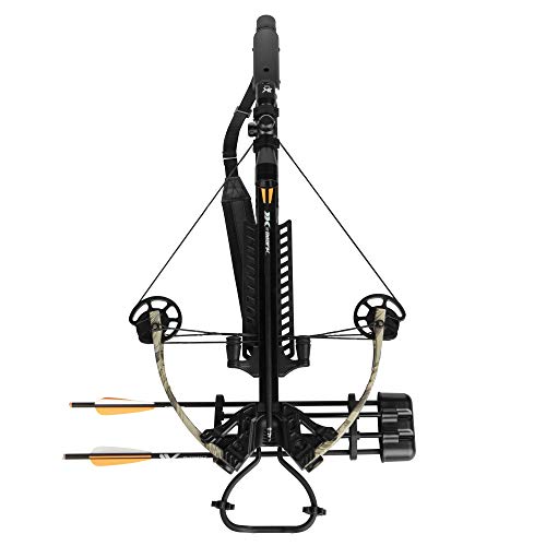 Bear Archery AC93A2A7200 Bear X Saga 405 Ready to Shoot Crossbow Package with 4x32 Scope, Quiver, Bolts, Cocking Rope, and Wax, Black/Camo - Thumbnail 2
