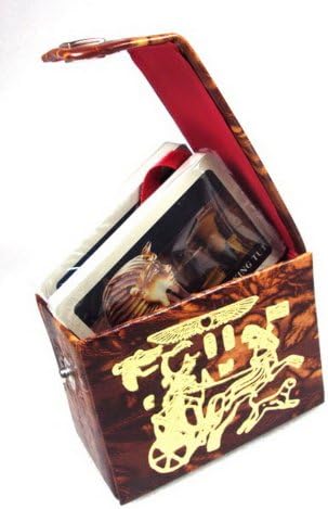 Leather Egyptian Hand Made Genuine Pharaoh Playing Card Set Handcrafted Ethnic 221