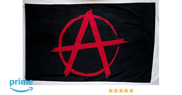 Amazon Com Nuge Anarchy Symbol Flag 3 X 5 Indoor Outdoor