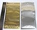 100 Gold Silver 2 Tones Aluminum Foil Mylar 4x6.5 inches Recloseable Bag Clear Front GA-1 Ship Fast…