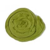 Kartopu Felt Wool 1.76 Oz (50g) Needle Felting Wool Roving, 100% Wool (Green - K442)