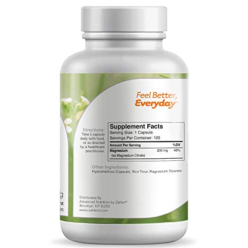 Zahler Magnesium Citrate, All Natural Supplement with Maximum