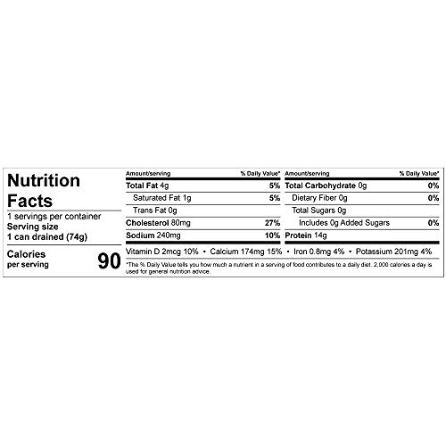 CHICKEN OF THE SEA SARDINES IN WATER, 3.75 OUNCE CAN (PACK OF 1), WILD CAUGHT CANNED SARDINES, HIGHLY NUTRITIOUS