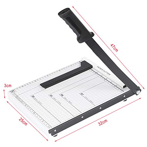 [US Stock]Steel Heavy Duty Professional Office Home Paper Desk Tops Paper Guillotine Trimmer Cutter Machine (Type1)