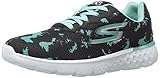Skechers Performance Women's Go Run 400-Dash Walking Shoe, Black/Aqua, 10 M US