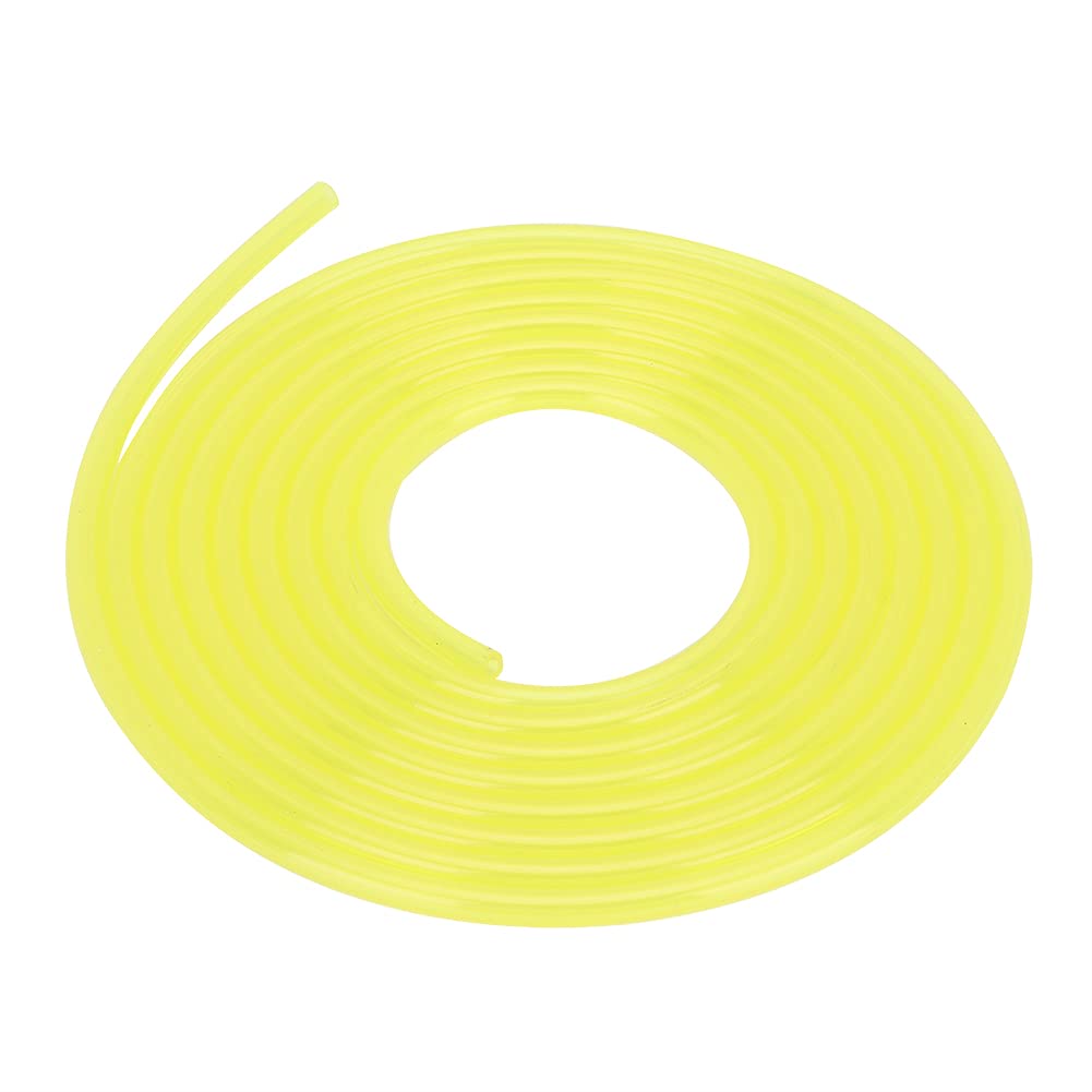 3 Meters Yellow Fuel Line Hose Fuel Pipe Plastic Petrol Tube Gasoline Fuel Pipe Chainsaws Lawn Mower Trimmer Accessories(3 * 6mm)