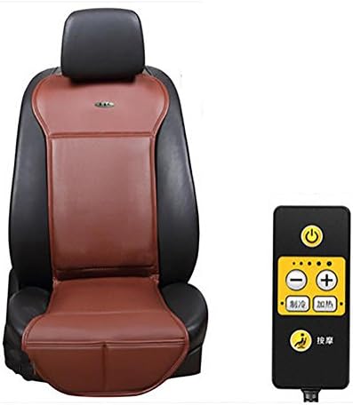 GAOFEI Heating & Cooling Car Seat Cushion Pad Cover with Massage Function for 4 Seasons, Brown, 24V