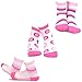 TeeHee Little Girls and Toddlers Cute Novelty and Fashion Cotton Crew Socks 18 Pair Pack Gift Box (3-5 Years, Vintage)