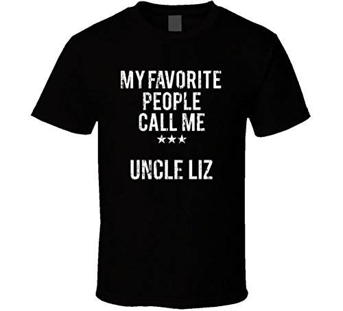 Uncle Liz My Favorite People Call Me Uncle Worn Look T Shirt S Black