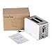 Fortune Candy Extra-Wide Slot 2-Slice Toaster Brushed Stainless Steel (Elegant White)
