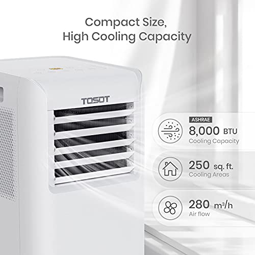TOSOT 8,000 BTU Air Conditioner Easier to Install, Quiet and 3in1