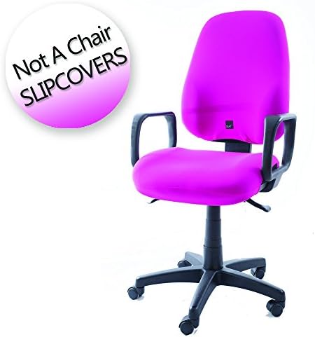 office chair slipcover - Seat x - one size fit all, adjustable full cover. universal, (Dark fuchsia pink)