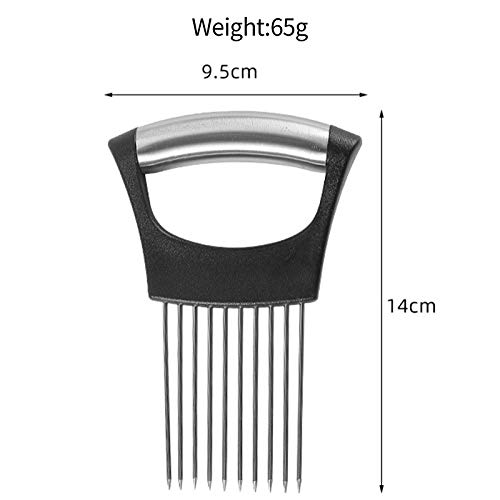 Food Slicer Assistant Tomato Meat Slicer Stainless Steel Onion Slicer Chopper Onion Vegetable Holder Cutting Kitchen… - Image 3