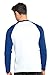 Knocker Men's Cotton Full Raglan Sleeve Baseball Tee Shirt (L, Black/Light Gray)