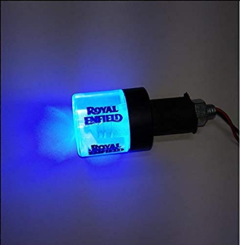 PA Handle Bar End Dual Led Bike Turn Crystal Side Indicator Light Blue & White for Bullet Classic 350