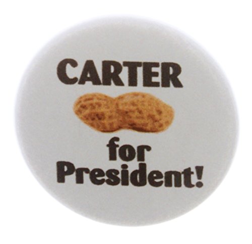 A&T Designs Carter for President! (Peanut) 1.25" Pinback Button Pin Jimmy Vote