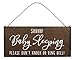 Baby Sleeping Sign for Front Door Decorations Hanging - Do Not Knock or Ring Doorbell - No Soliciting Please Don't Disturb 6 x 12