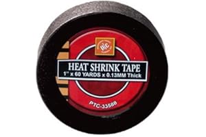 Mafuken 1 inch x 180 feet Black Heat Shrink Tape Non Adhesive (A)