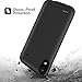 Battery Case for iPhone XR,FNSON 4200mAh Portable Charger Case Ultra-Thin Rechargeable Extended Battery Pack Protective Backup Charging Case Cover for iPhone XR (6.1 inch) Power Bank - Black