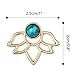 Suyi Fashion Hollow Lotus Flower Earrings Turquoise Simple Chic Stud Earrings Set CGS