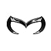 For MAZDA MX-5 Miata,MAZDA 2 3 5 6,MAZDA CX 5 7 9,MAZDA RX-8 Protege MPV B4000 Tribute,MAZDASPEED 3 5 6,EVIL 'M' REAR Truck Emblem Badge TAPE ON-GLOSS Black