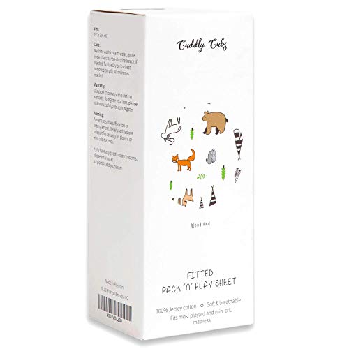 Stretchy Jersey Cotton Bassinet Sheets Compatible With Chicco Lullago, Halo Bassinest, Arms Reach Versatile and Other Oval, Rectangle Basinette - Ultra Soft - Forest Animals - Gender Neutral