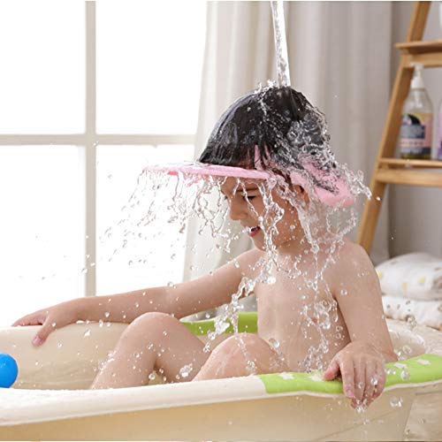 Baby Shampoo Shower Cap Hat,Adjustable Soft Silicone for Baby Infants and children Bathing Protect Eyes Ears (Recommended Over 18-month-old) - Thumbnail 2