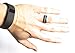 3 Pack - Middle Line Silicone Wedding Band - Silicone Wedding Ring - Black with Blue, Grey, Red