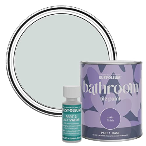 Rust-Oleum Vernice per piastrelle da bagno grigia resistente allacqua, finitura satinata, 750 ml
