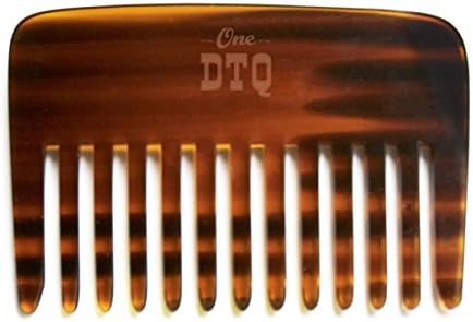 OneDTQ Handcrafted Beard and Hair Comb - Pocket-size - No Static or Snagging - 100% Natural - Premium Quality